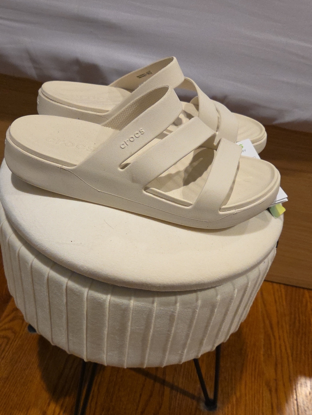 CROCS Women's Slide Sandal in Cream
